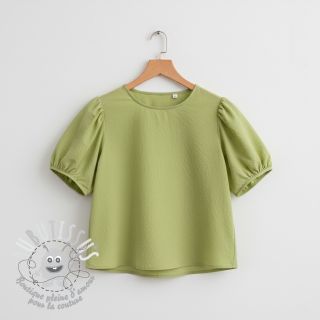 Tissu coton WASHED old lime