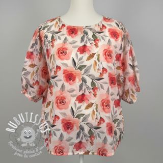 Tissu coton VOILE Love digital print