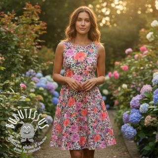 Tissu coton Expession flowers digital print