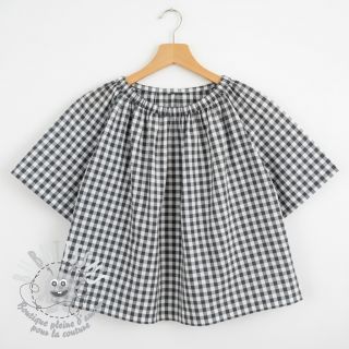 Tissu coton Brigitte gris