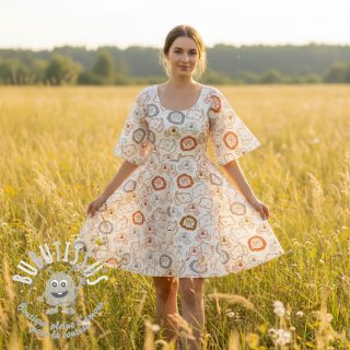 Tissu coton Safari animals ecru