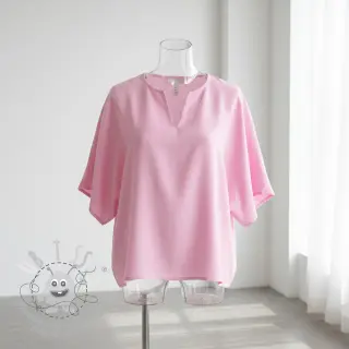 Tissu coton Lin pink