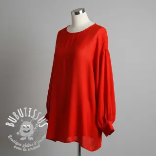 Tissu coton Lin red