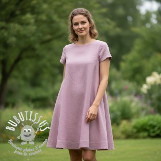 Tissu coton Lin old pink