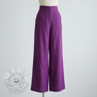 Tissu coton Lin purple