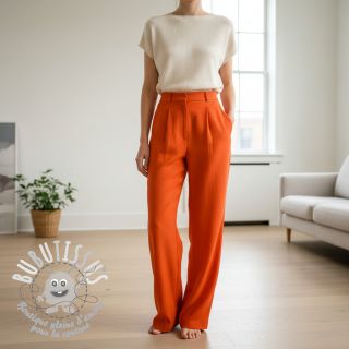 Tissu coton Lin orange