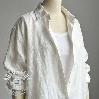 Tissu coton Lin off white