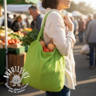 Tissu coton Lin lime