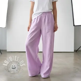 Tissu coton Lin lilac