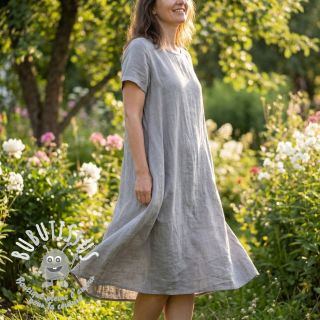 Tissu coton Lin grey