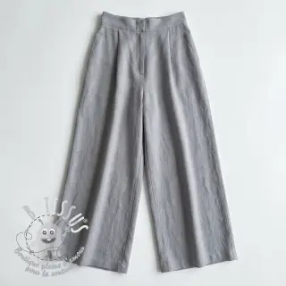Tissu coton Lin grey