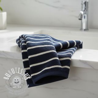 Éponge YARN DYED Stripe BIG dark blue