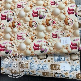 Paquet de tissus jersey digital print 2177