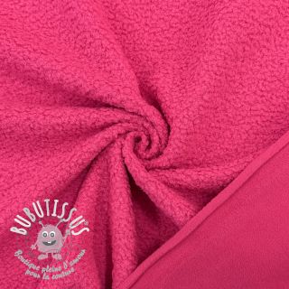 Fleece TEDDY DOUBLE SIDED pink neon