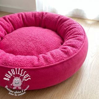 Fleece TEDDY DOUBLE SIDED pink neon