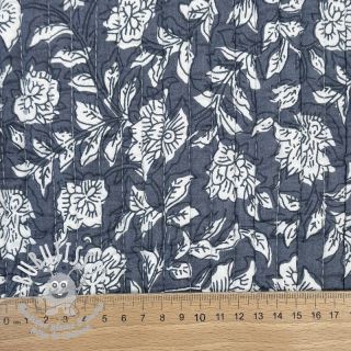 Tissu coton QUILT Gange gris