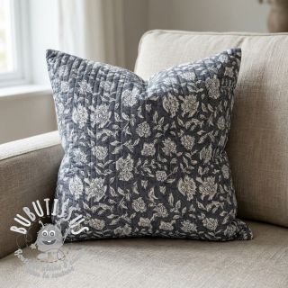 Tissu coton QUILT Gange gris