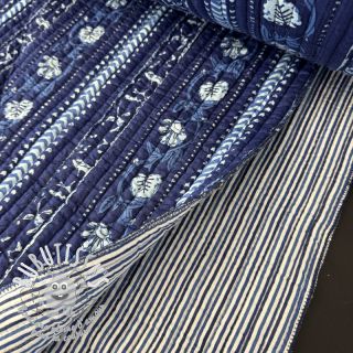 Tissu coton QUILT Gange bleu