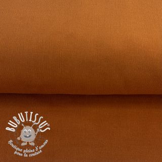 Tissu velours cotelé fin cognac