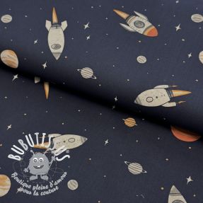 Tissu coton Space digital print