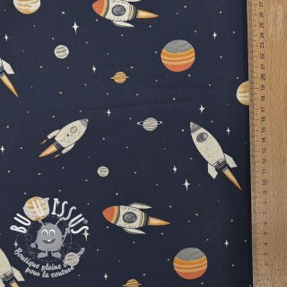 Tissu coton Space digital print