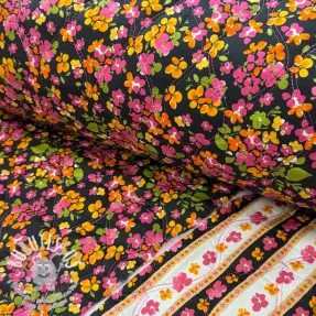 Tissu coton VOILE STEPPED Ophelia flower digital print