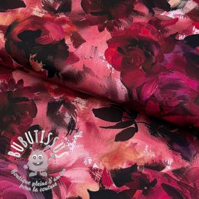 Tissu coton SATIN Zurie flower digital print