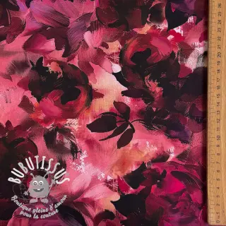 Tissu coton SATIN Zurie flower digital print