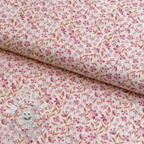 Tissu coton Fine flowers pink