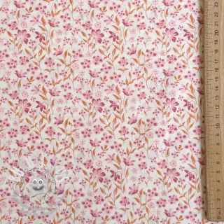Tissu coton Fine flowers pink
