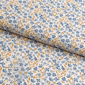 Tissu coton Fine flowers blue