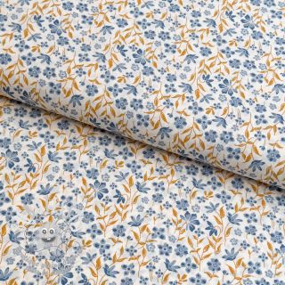 Tissu coton Fine flowers blue