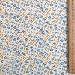 Tissu coton Fine flowers blue
