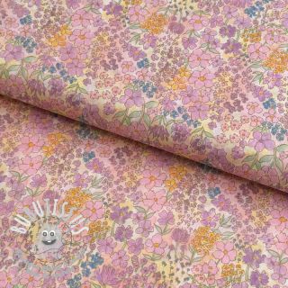 Tissu coton VOILE Small hayppy flowers digital print