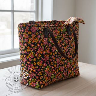 Tissu coton VOILE STEPPED Ophelia flower digital print