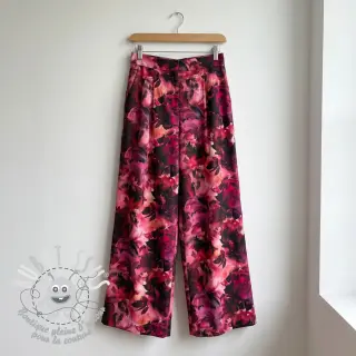 Tissu coton SATIN Zurie flower digital print