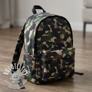 Tissu coton Camouflage green digital print