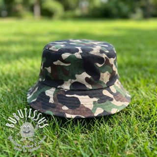 Tissu coton Camouflage green digital print