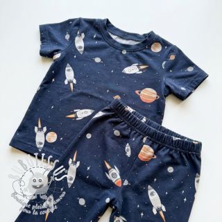 Tissu coton Space digital print