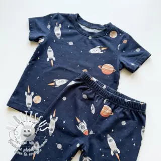 Tissu coton Space digital print