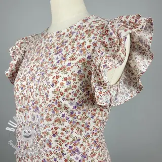 Tissu coton Simie flowers offwhite digital print
