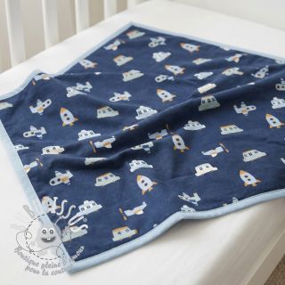 Tissu coton Vehicles navy