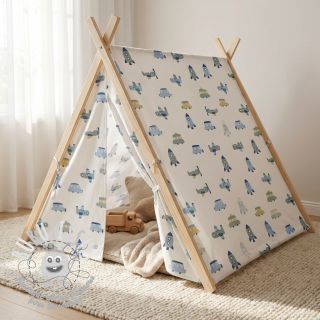 Tissu coton Vehicles white