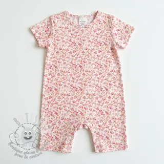 Tissu coton Fine flowers pink