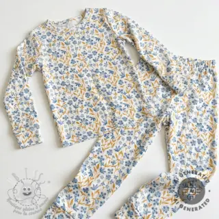 Tissu coton Fine flowers blue