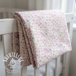 Tissu coton Fine flowers purple