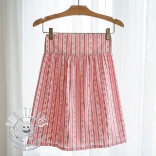 Tissu coton Fine flowers STRIPE pink