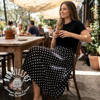Viscose RADIANCE Polka dot black