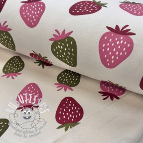 Sweat envers minkee JOGGING Strawberries ecru