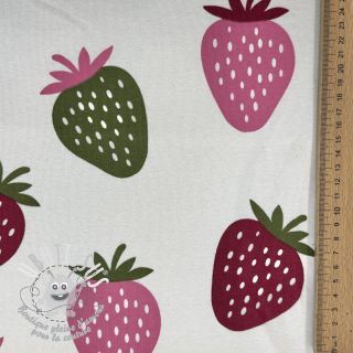 Sweat envers minkee JOGGING Strawberries ecru